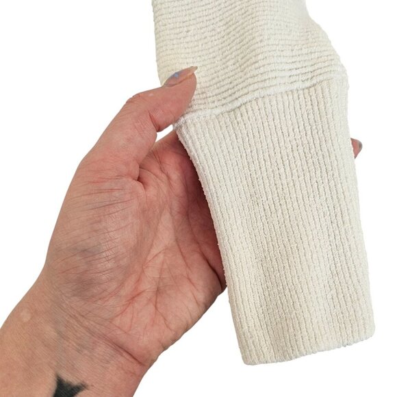 Free People White Mock Neck Ottoman SweaterSz S - Picture 5 of 9